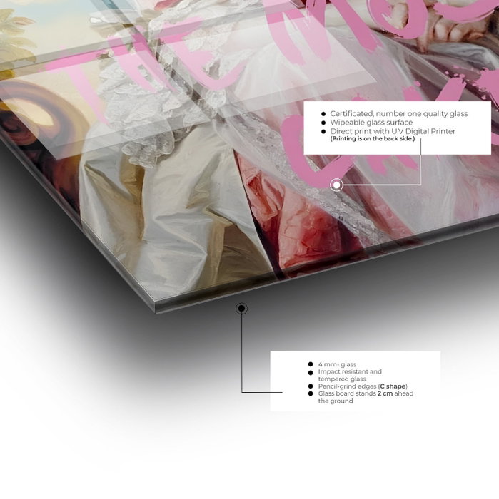 Wallity Cuadro Decorativo de Vidrio Templado Multicolor 70 x 100 cm